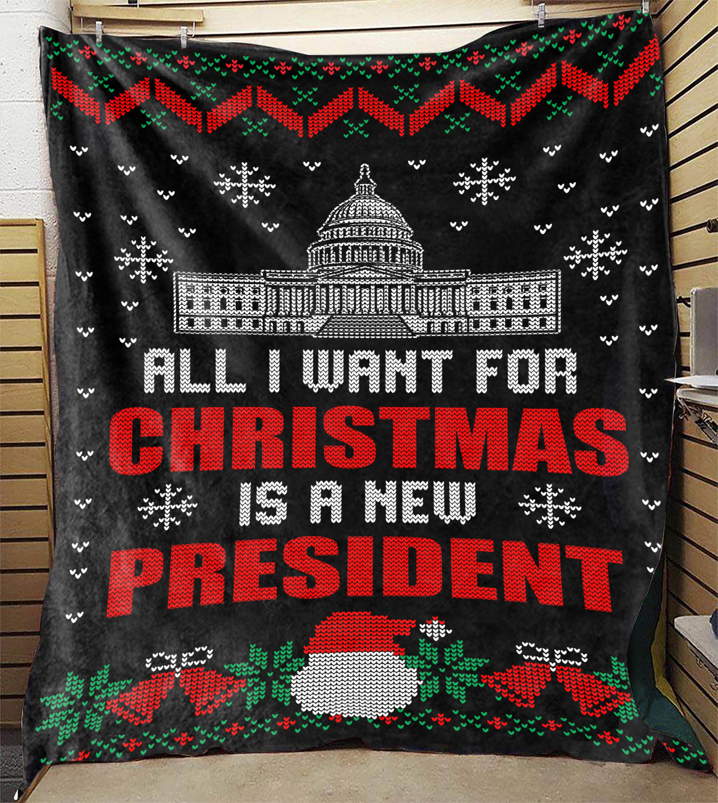 All I Want For Christmas Premium Mink Sherpa Blanket 1