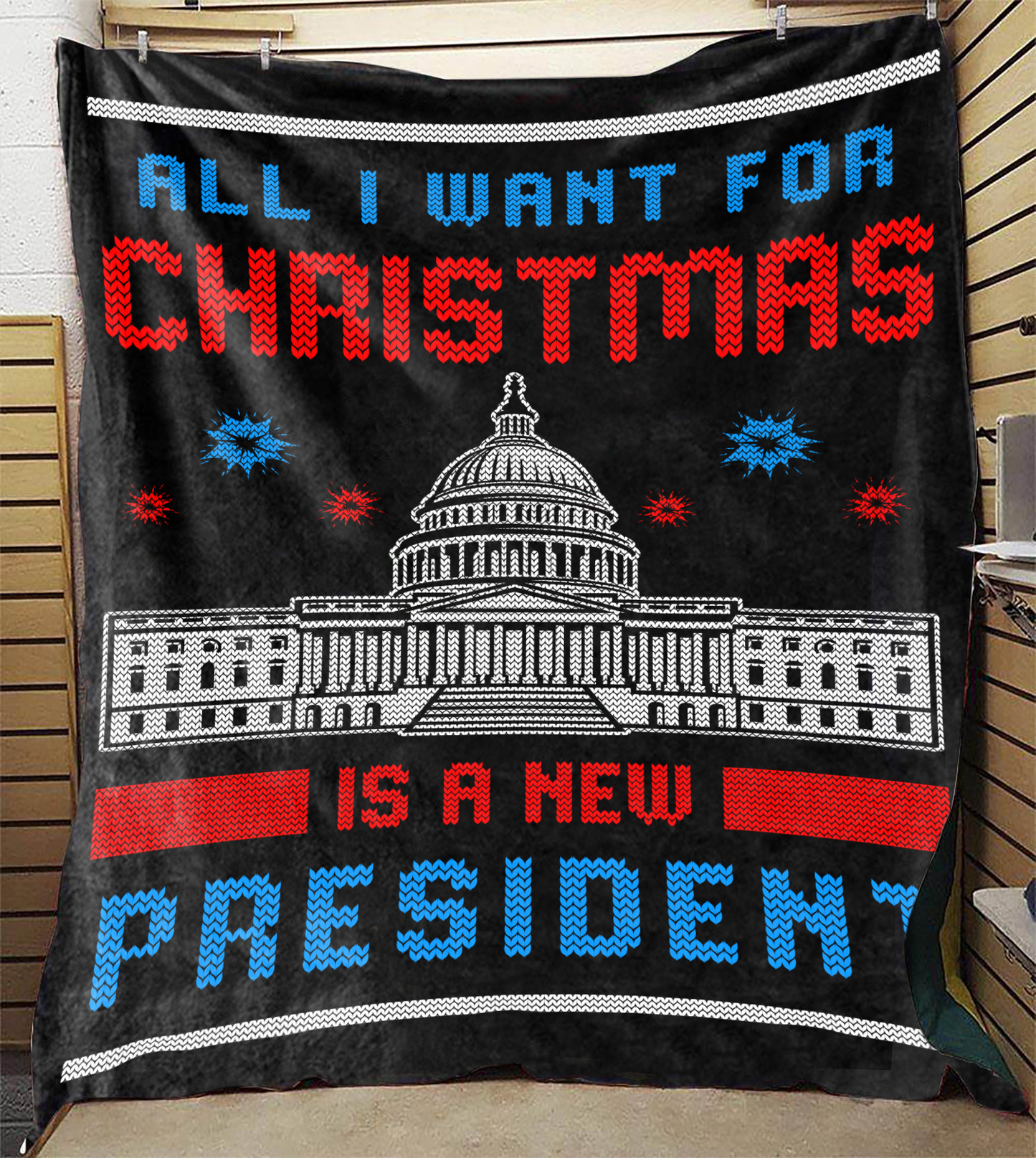 All I Want For Christmas Premium Mink Sherpa Blanket 2