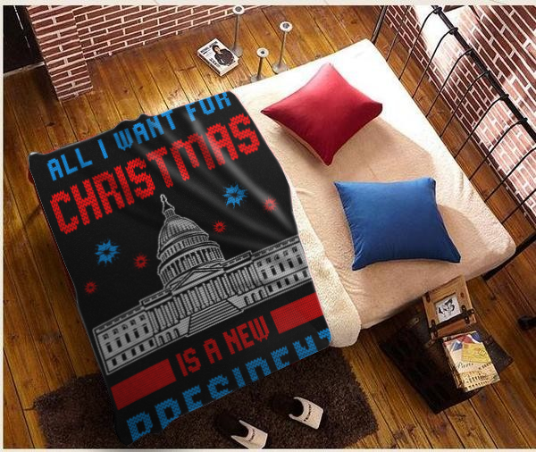 All I Want For Christmas Premium Mink Sherpa Blanket 2