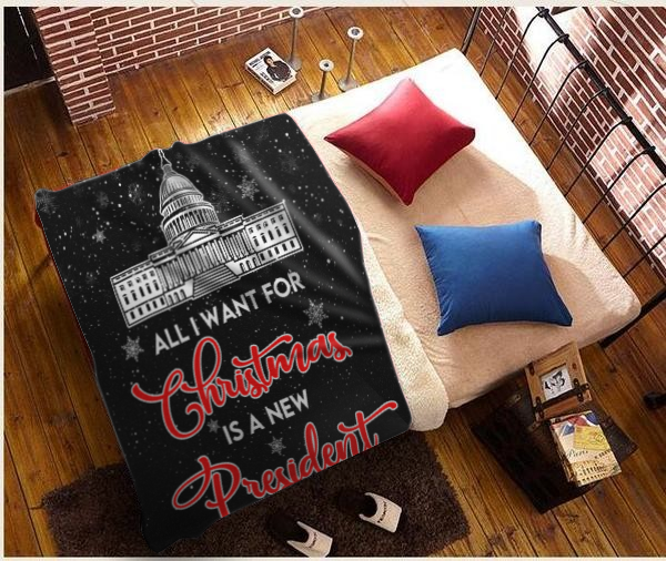 All I Want For Christmas Premium Mink Sherpa Blanket 4