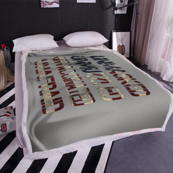 Unmasked. Unmuzzled. Unvaccinated. Unafraid. Premium Mink Sherpa Blanket