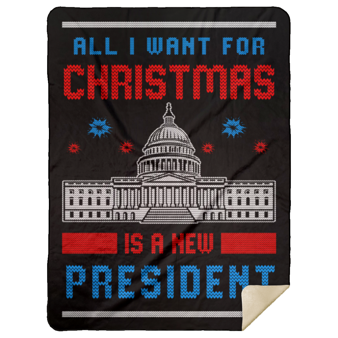 All I Want For Christmas Premium Mink Sherpa Blanket 2