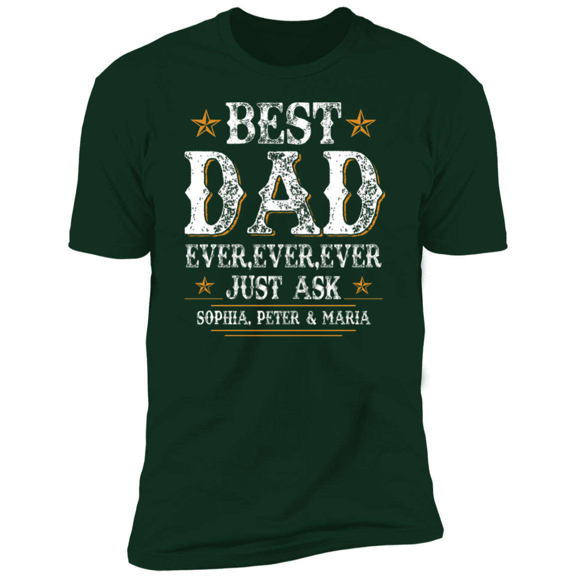 Best Dad Ever Personalized T-shirt