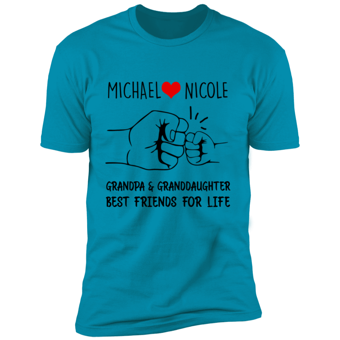 Grandpa and Granddaughter Personalized T-shirt