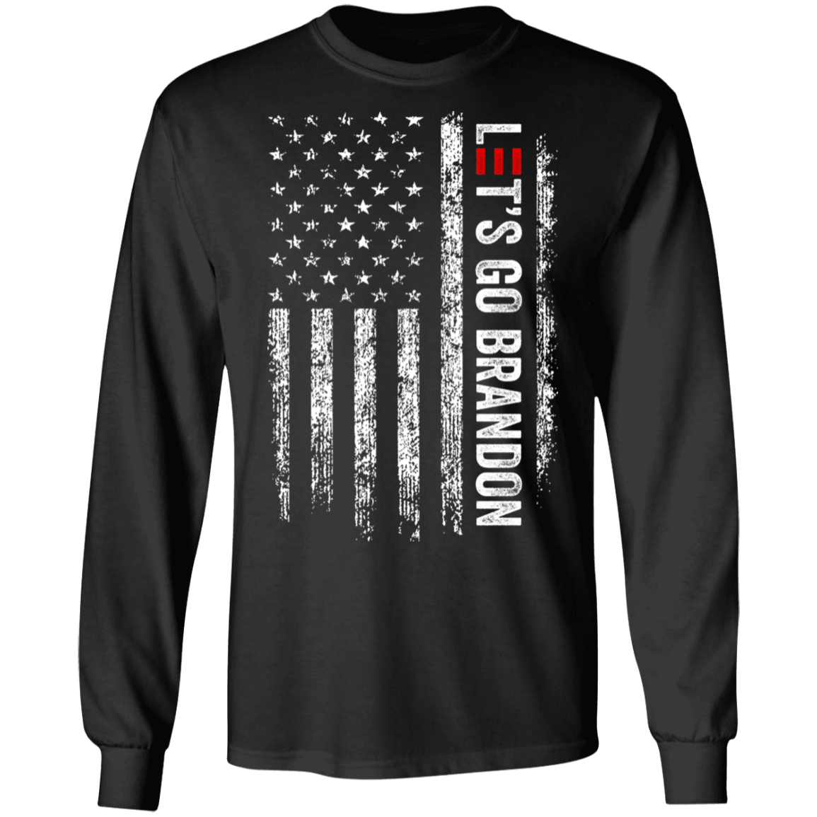 Let's Go Brandon Black and White USA Apparel