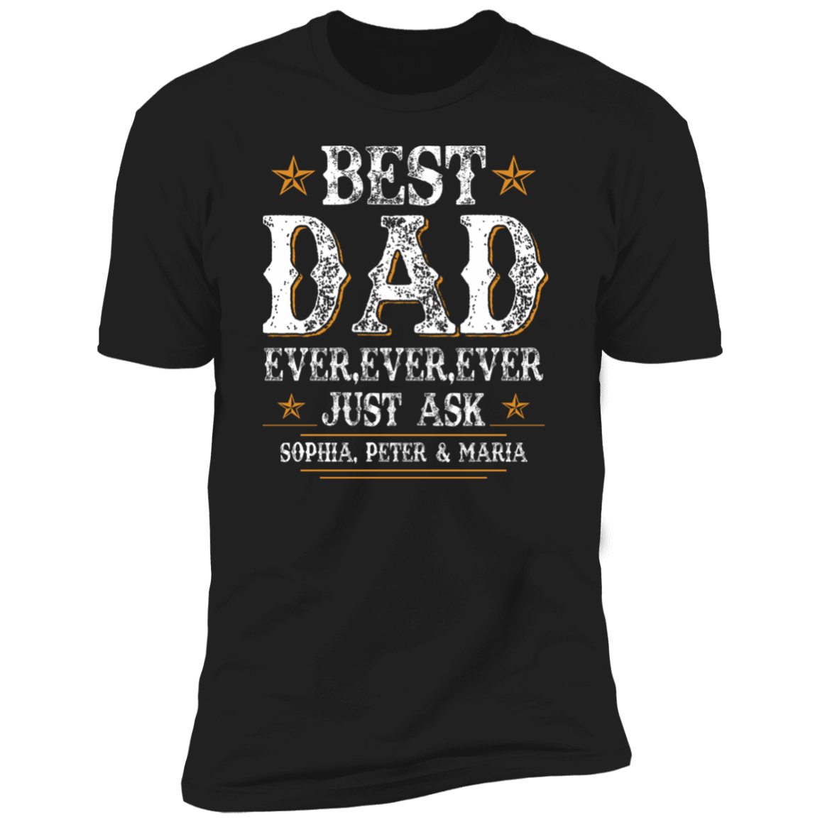 Best Dad Ever Personalized T-shirt