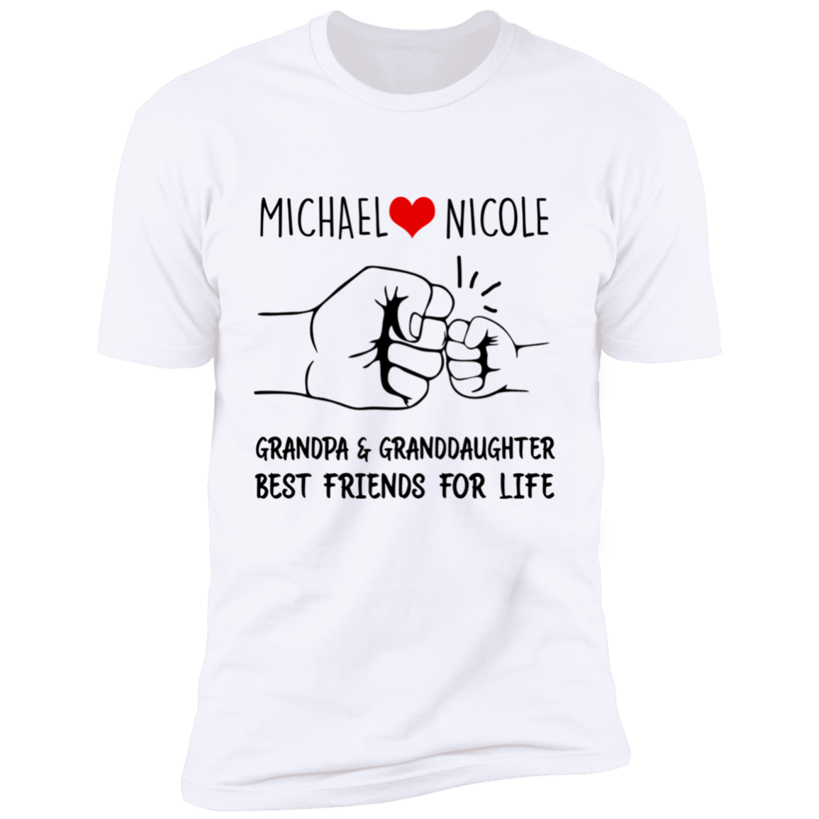 Grandpa and Granddaughter Personalized T-shirt