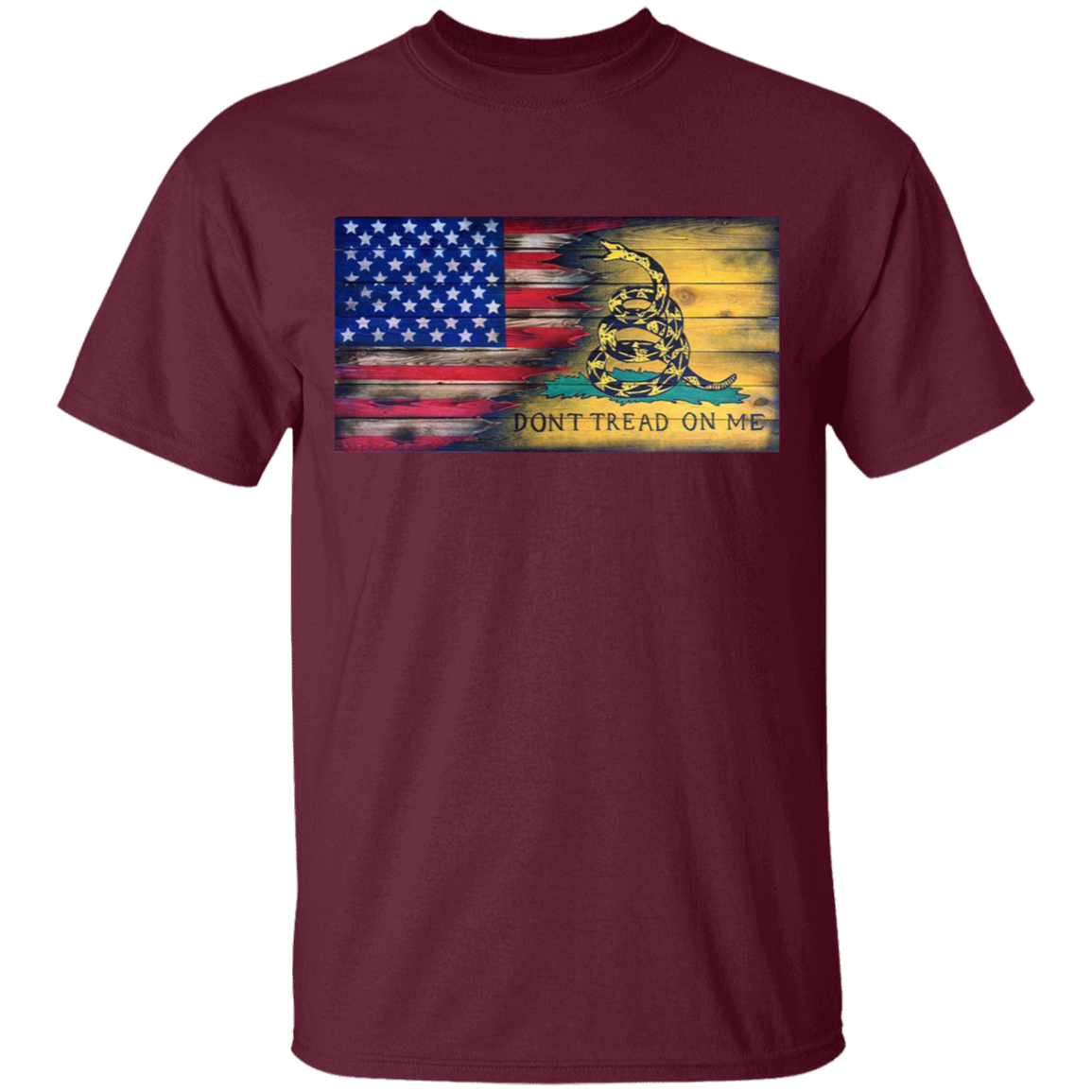 USA and Gadsen Flag Split Design, Don't Tread on Me