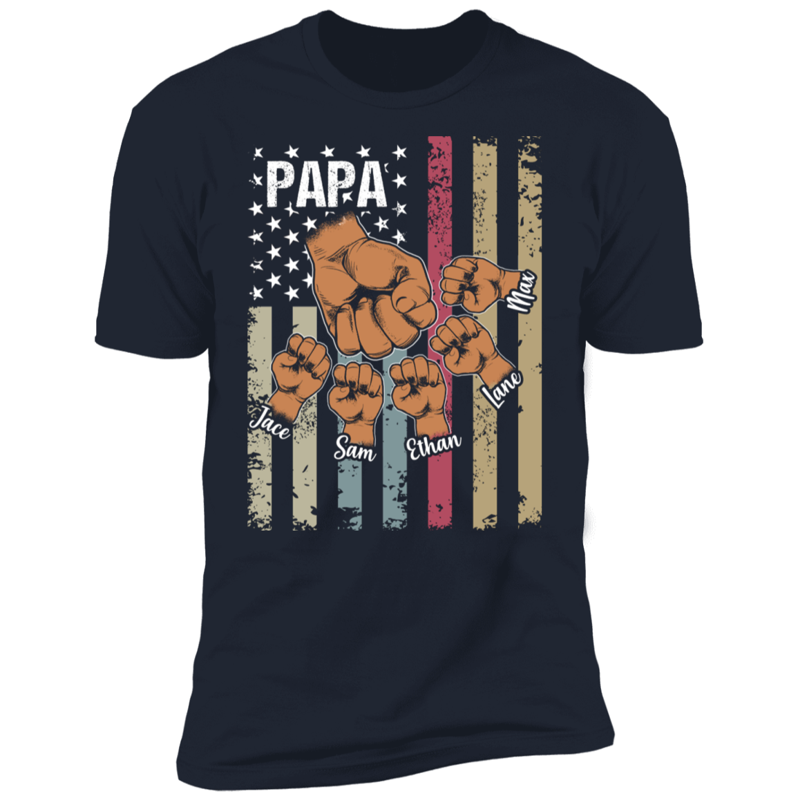 Personalized Papa T-shirt