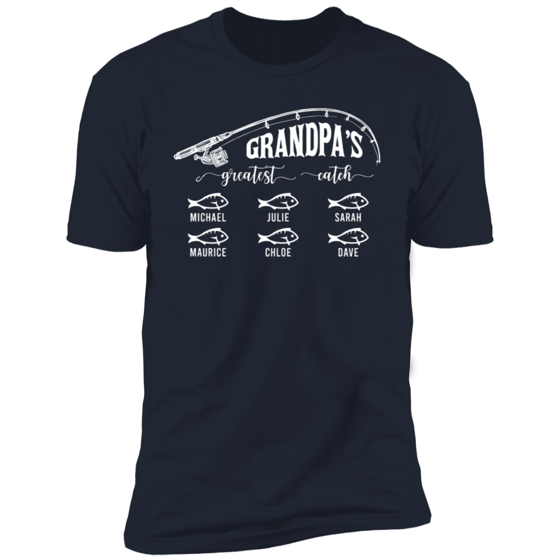 Grandpa's Greatest Catch Personalized T-shirt