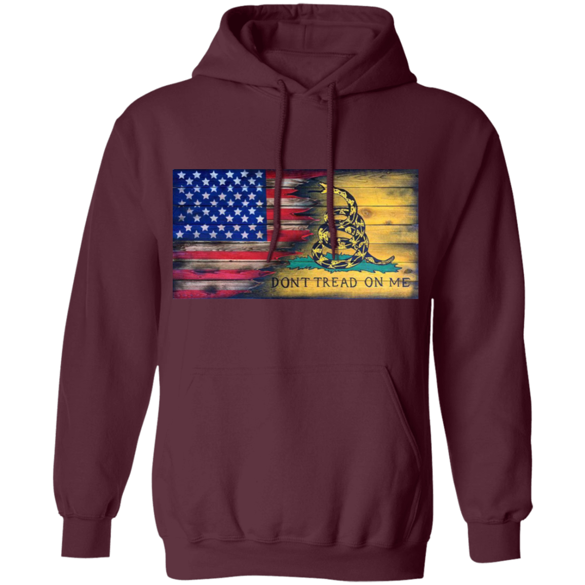 USA and Gadsen Flag Split Design, Don't Tread on Me