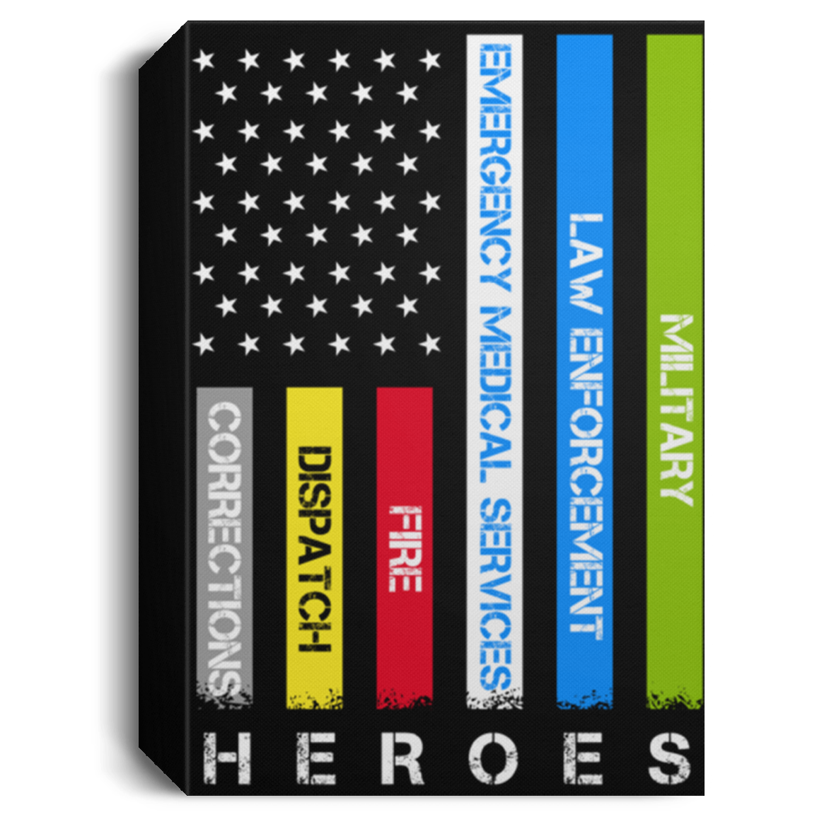 Heroes First Responder Deluxe Portrait Canvas 1.5in Frame