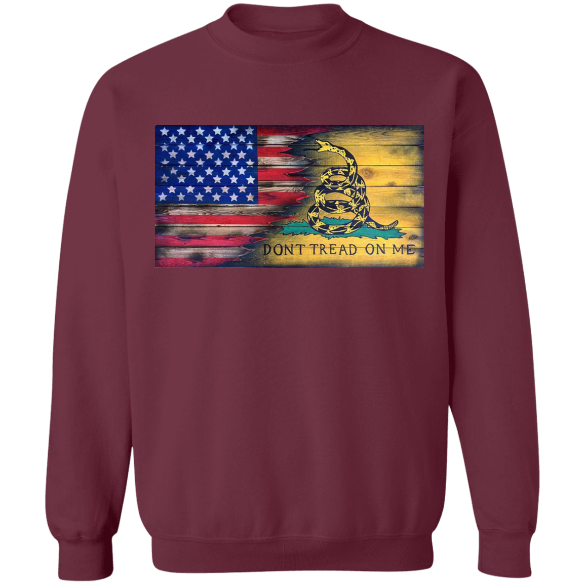 USA and Gadsen Flag Split Design, Don't Tread on Me