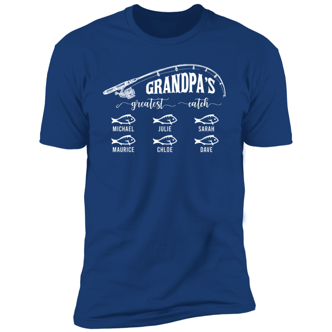 Grandpa's Greatest Catch Personalized T-shirt
