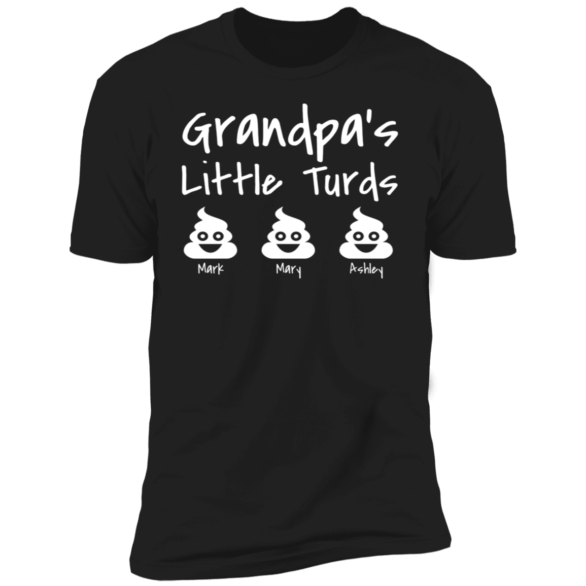 Grandpa's Little Turds Personalized T-shirt