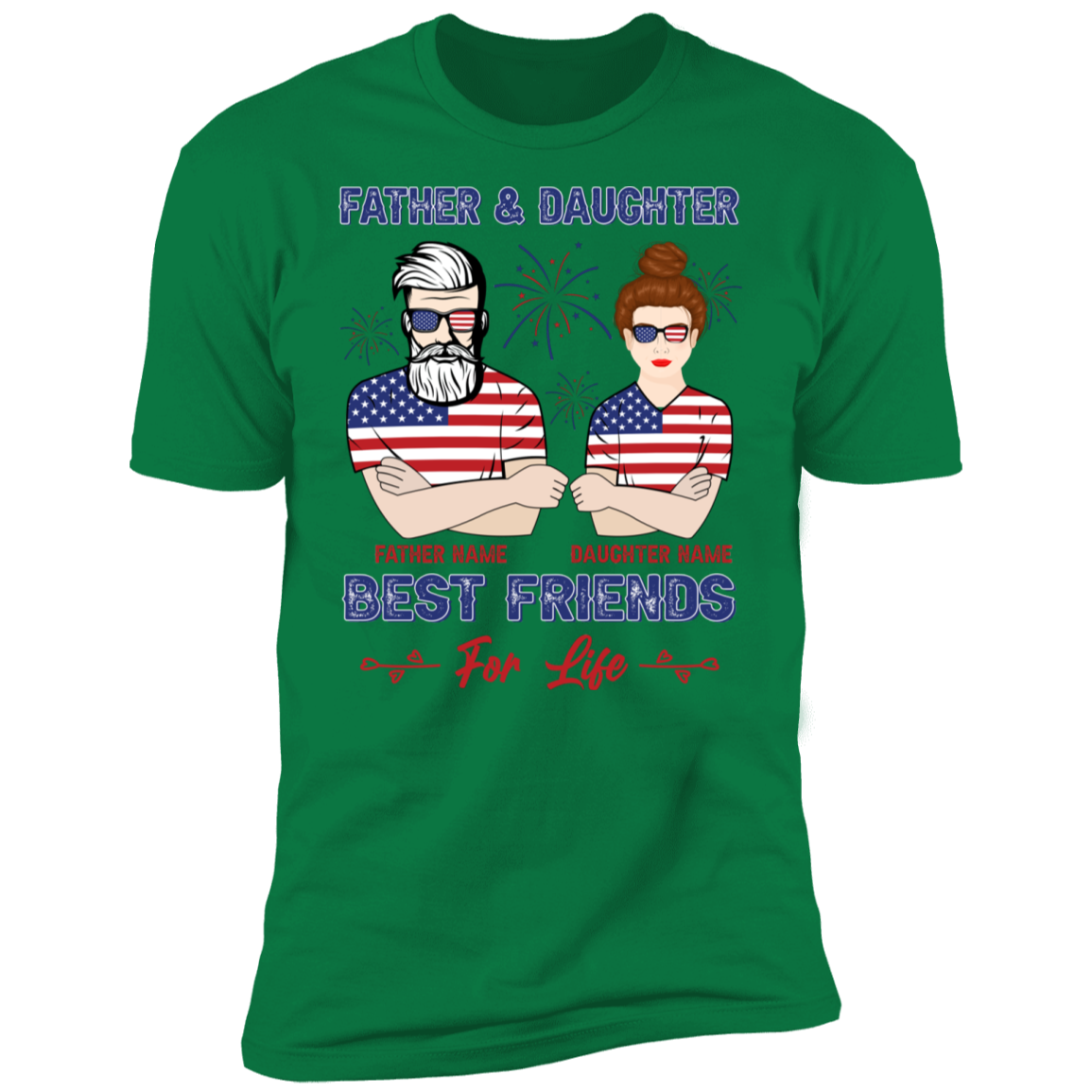 Father And Daughter Best Friends Personalized T-shirt