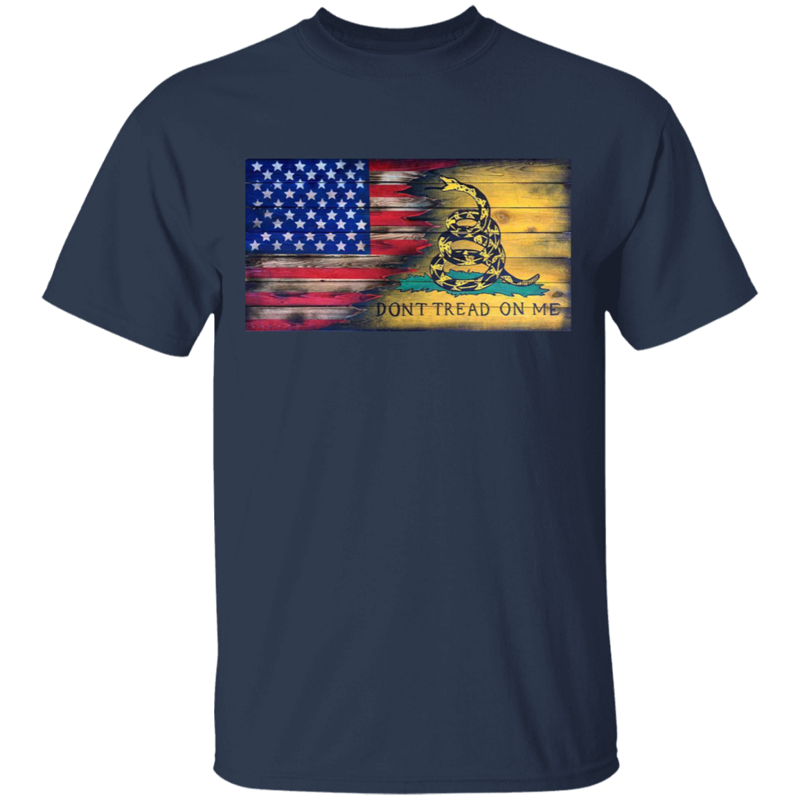 USA and Gadsen Flag Split Design, Don't Tread on Me