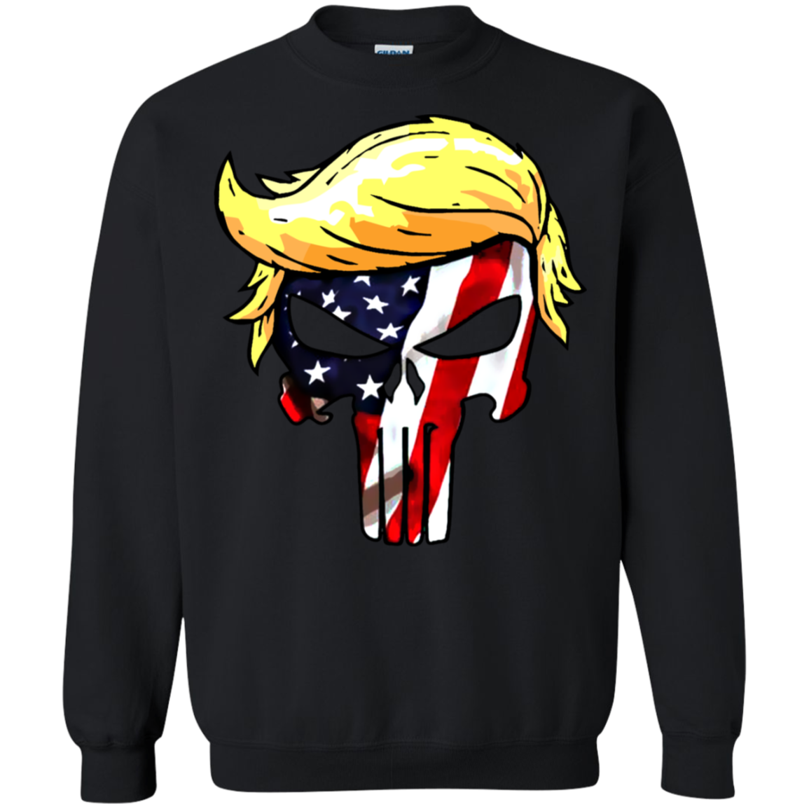 Trump Punisher full color American Flag Pull over Hoodie & Sweatshirt