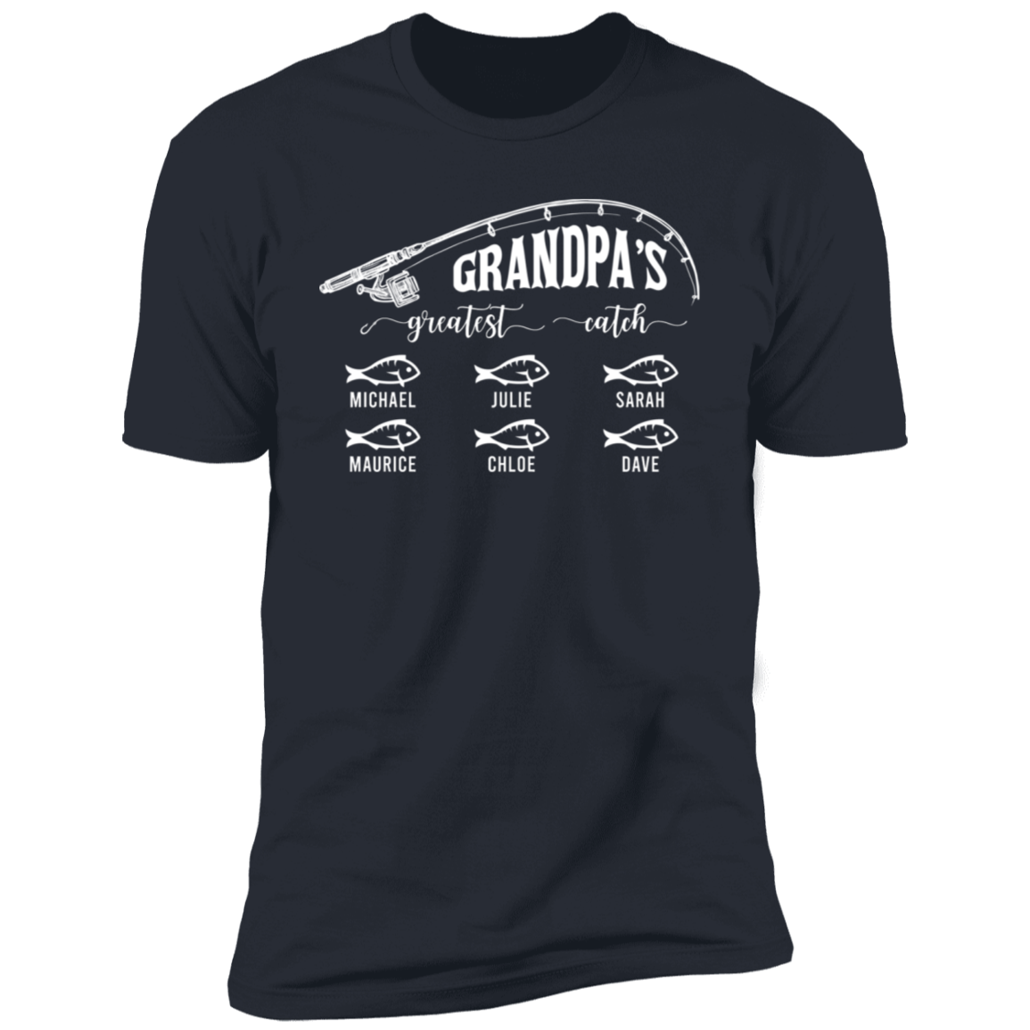 Grandpa's Greatest Catch Personalized T-shirt