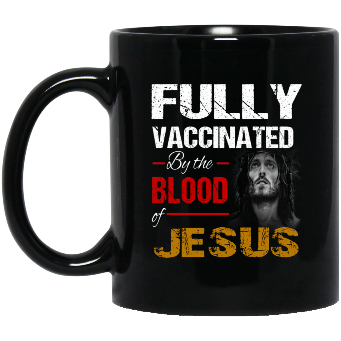 Fully Vaccinated v2 11 oz. Black Mug