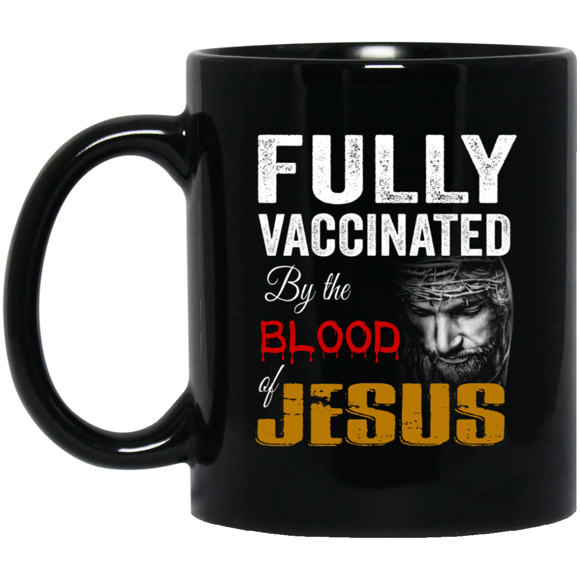 Fully Vaccinated v1 11 oz. Black Mug