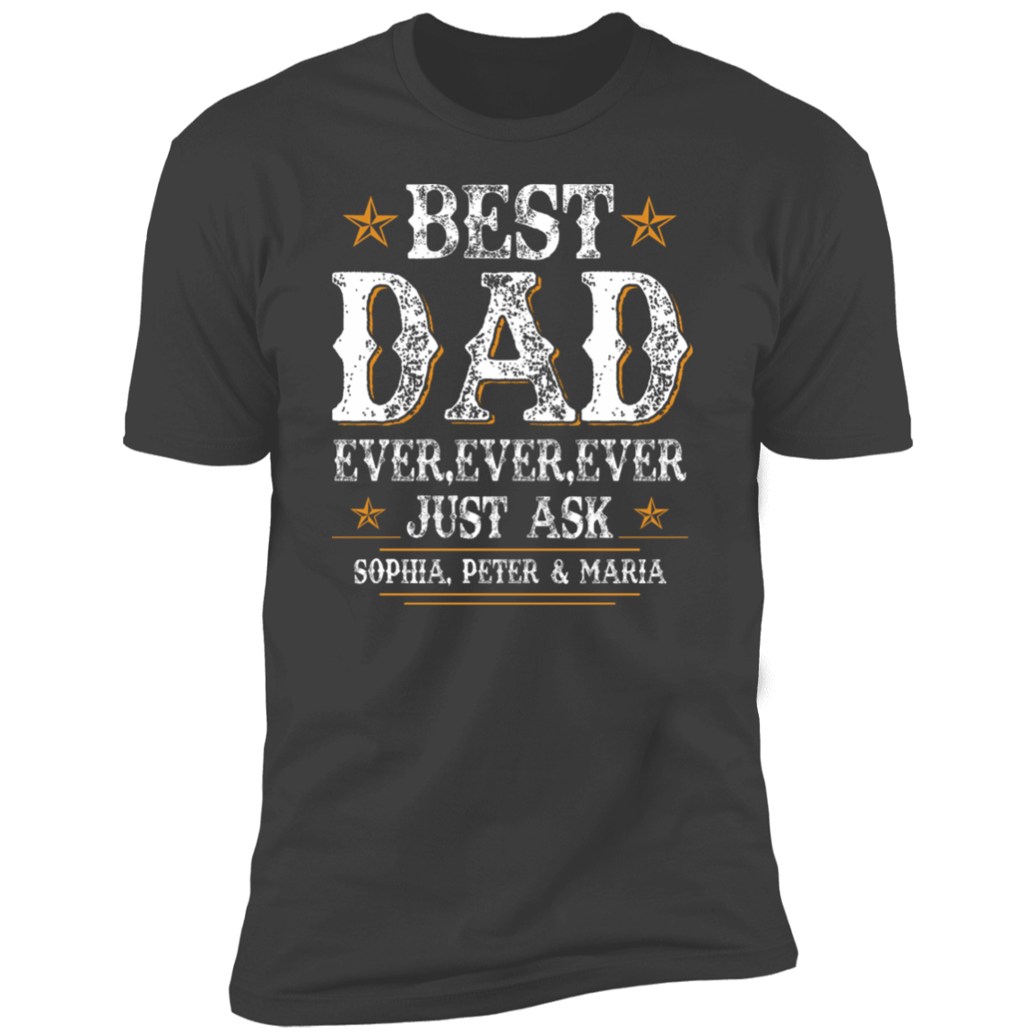 Best Dad Ever Personalized T-shirt