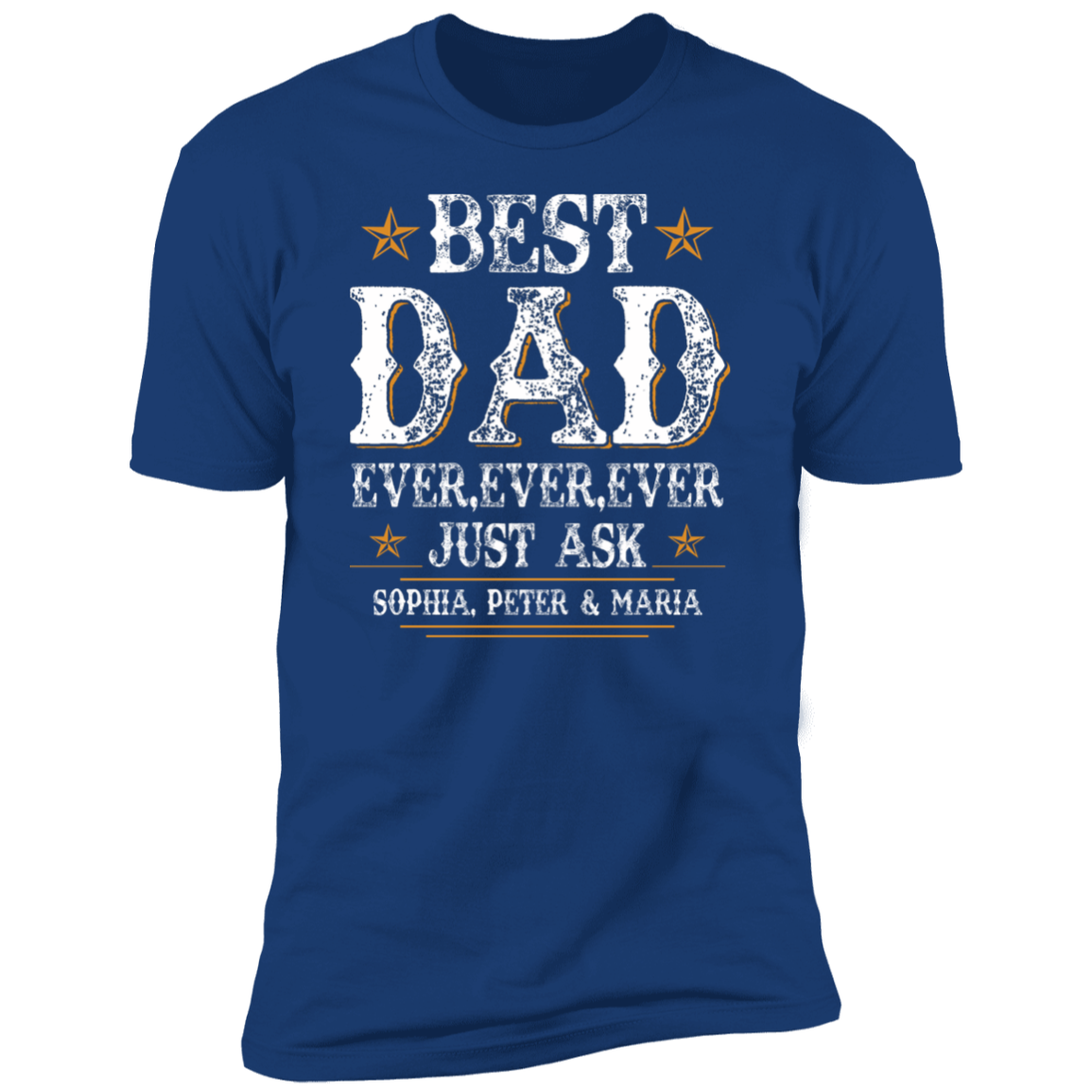 Best Dad Ever Personalized T-shirt