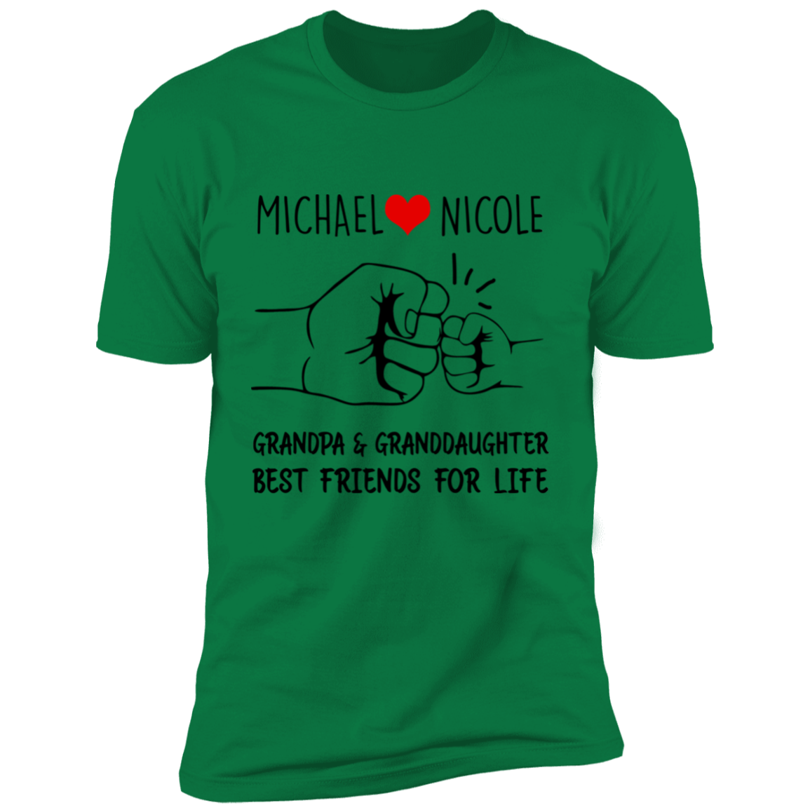 Grandpa and Granddaughter Personalized T-shirt