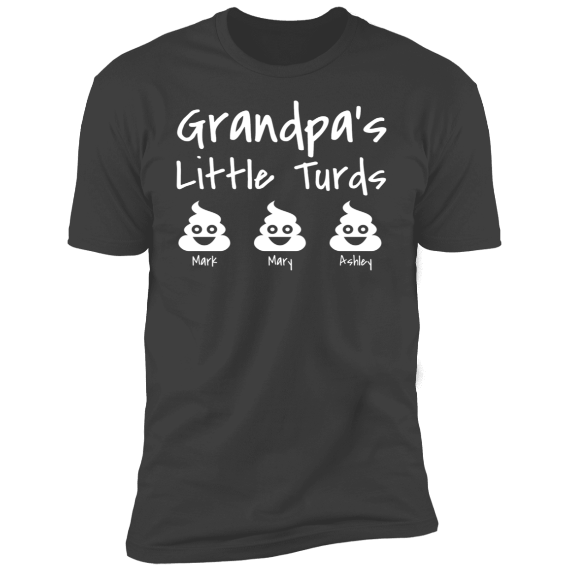Grandpa's Little Turds Personalized T-shirt