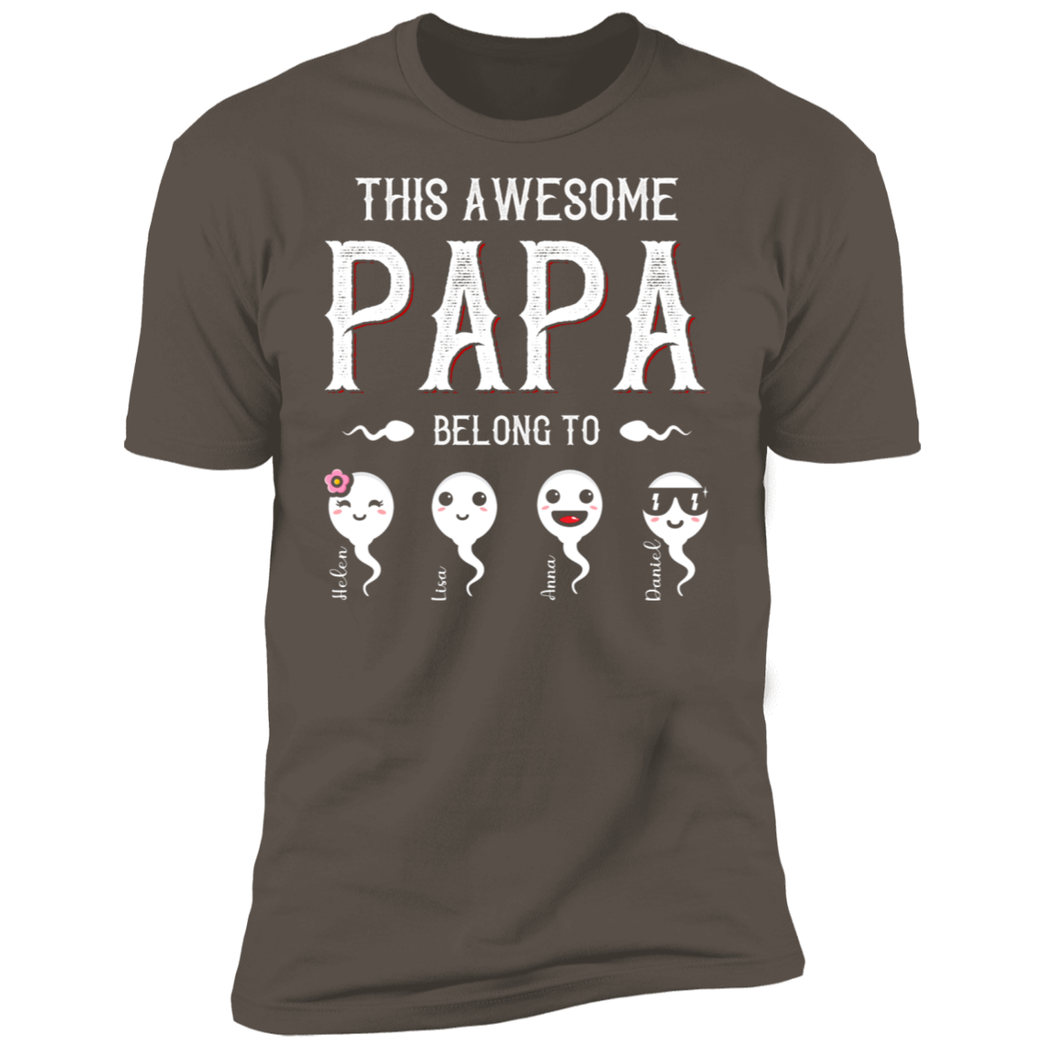 This Awesome Papa Belong To Personalized T-shirt