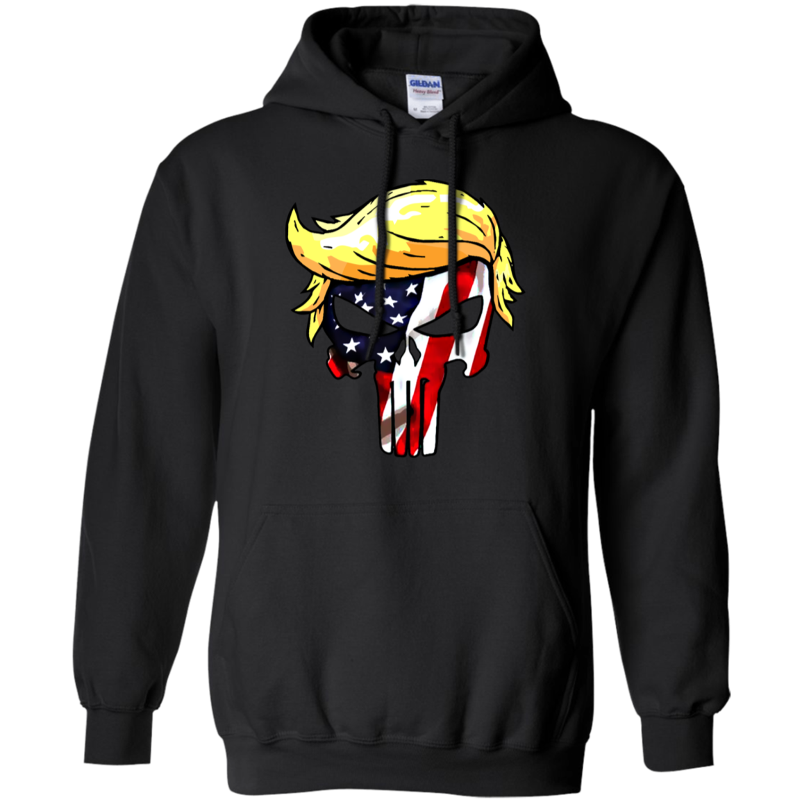 Trump Punisher full color American Flag Pull over Hoodie & Sweatshirt