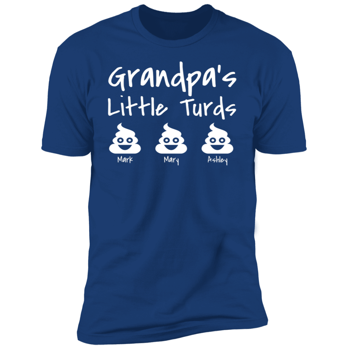 Grandpa's Little Turds Personalized T-shirt
