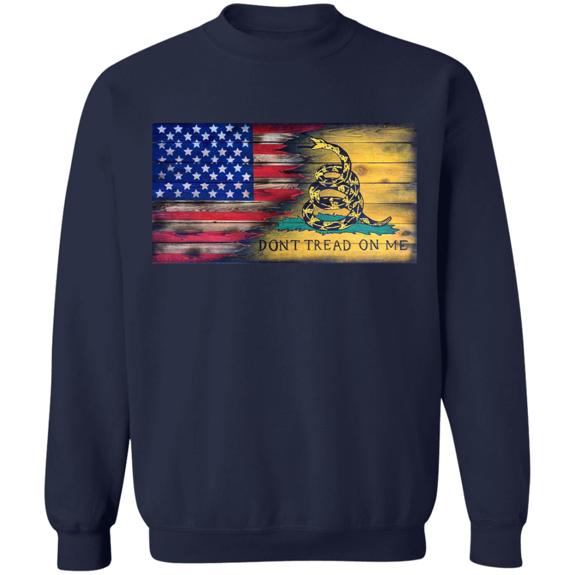 USA and Gadsen Flag Split Design, Don't Tread on Me