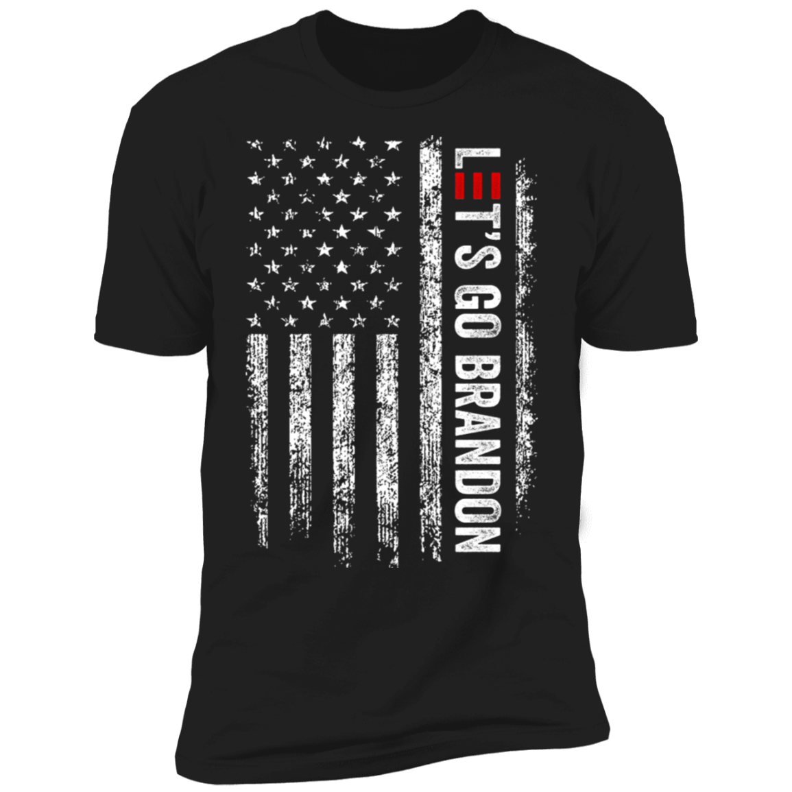 Let's Go Brandon Black and White USA Apparel