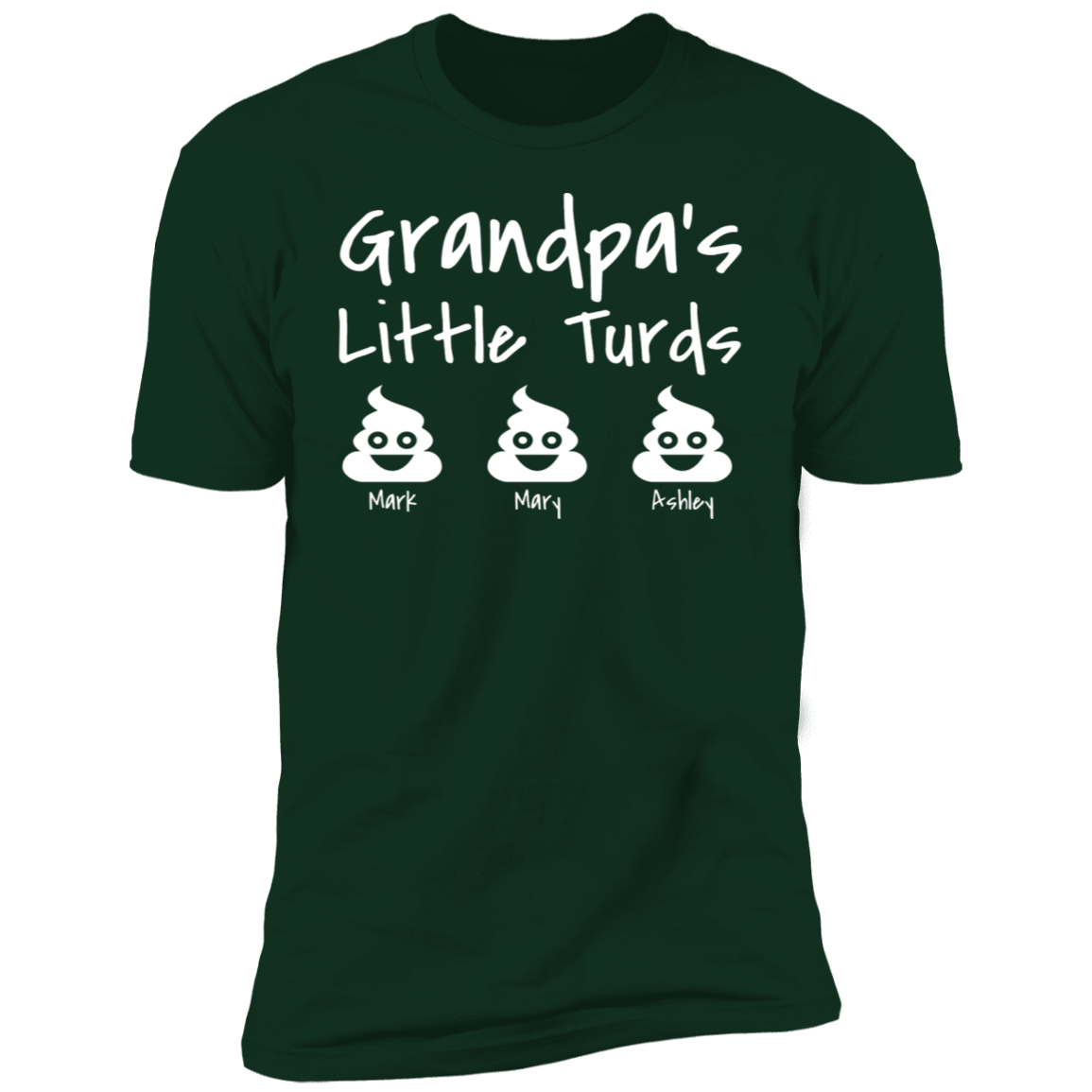 Grandpa's Little Turds Personalized T-shirt