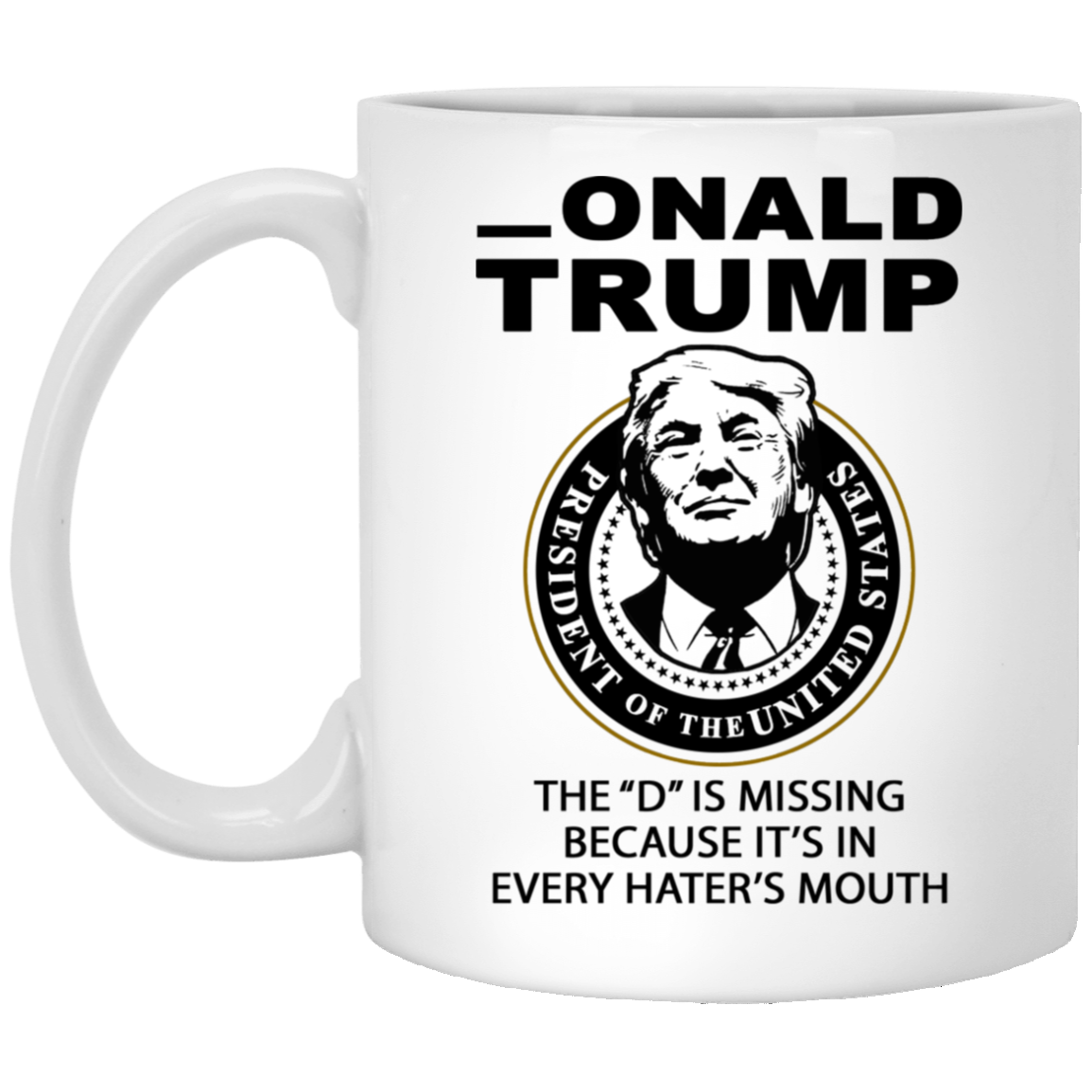 Missing D 11 oz. White Mug