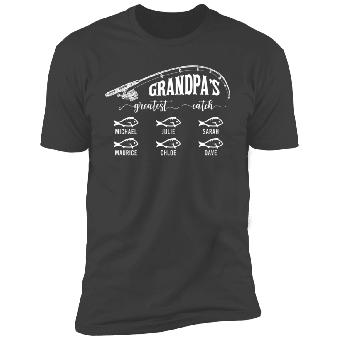 Grandpa's Greatest Catch Personalized T-shirt