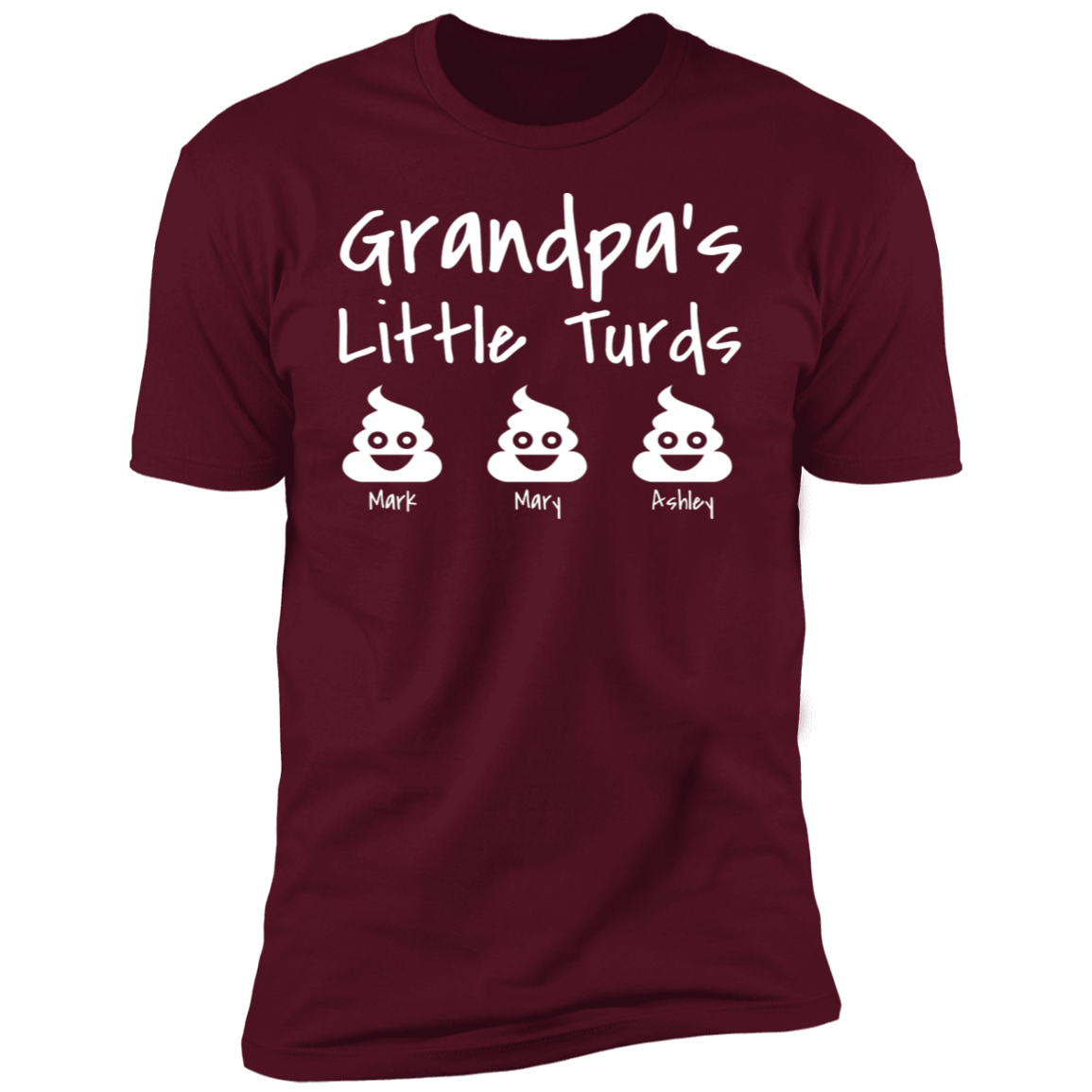 Grandpa's Little Turds Personalized T-shirt