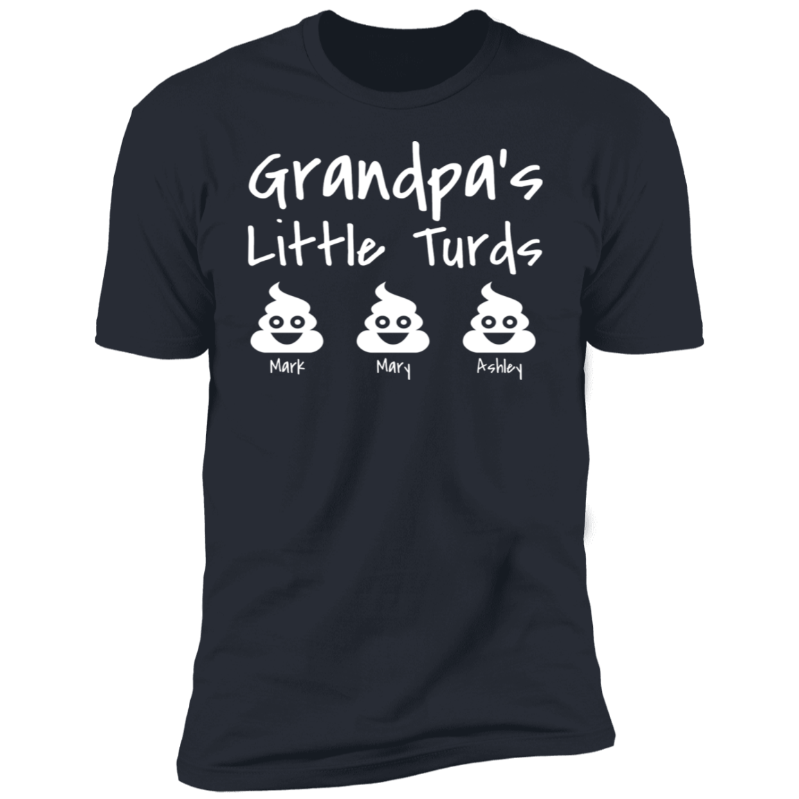 Grandpa's Little Turds Personalized T-shirt