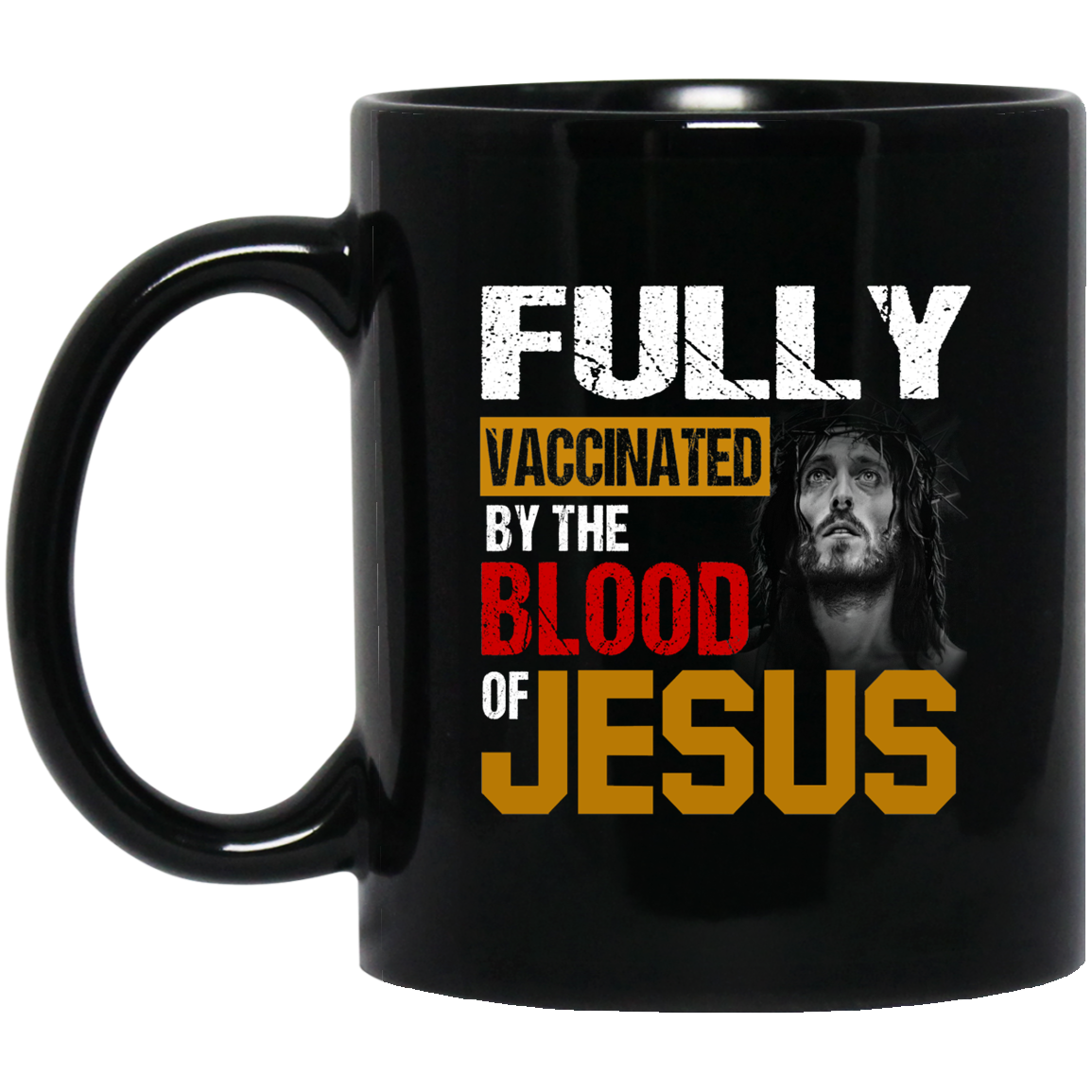 Fully Vaccinated v3 11 oz. Black Mug