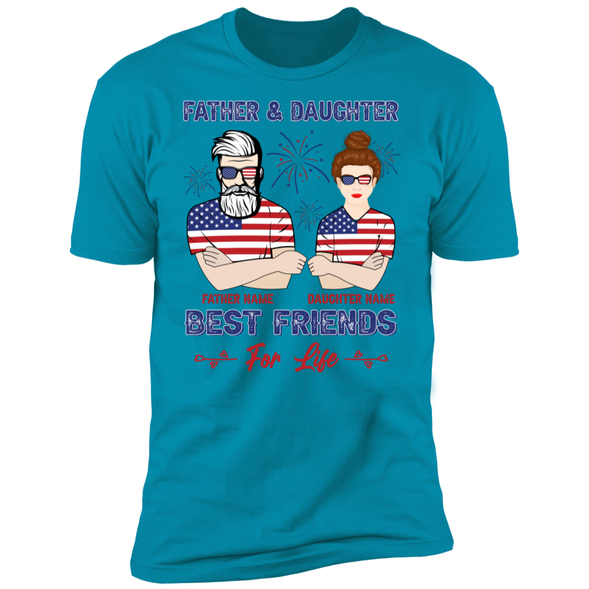 Father And Daughter Best Friends Personalized T-shirt