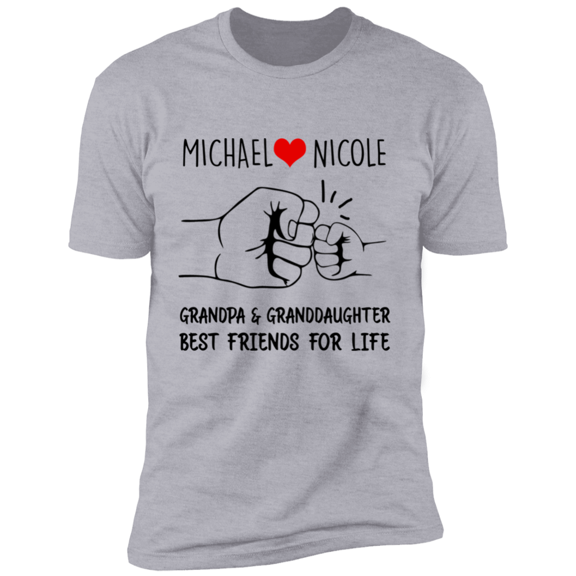Grandpa and Granddaughter Personalized T-shirt