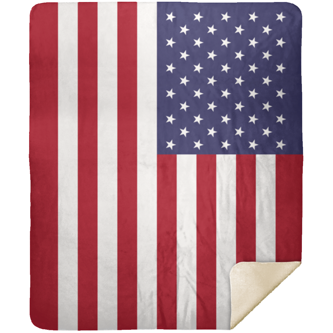 USA Flag Premium Mink Sherpa Blanket