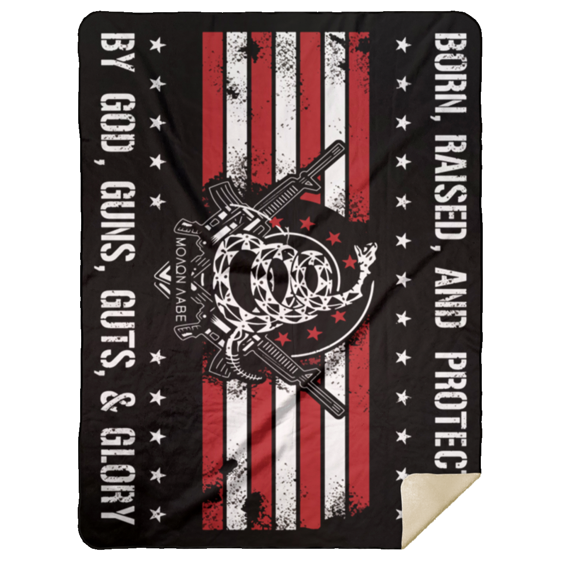 Born Raised and Protected Premium Mink Sherpa Blanket