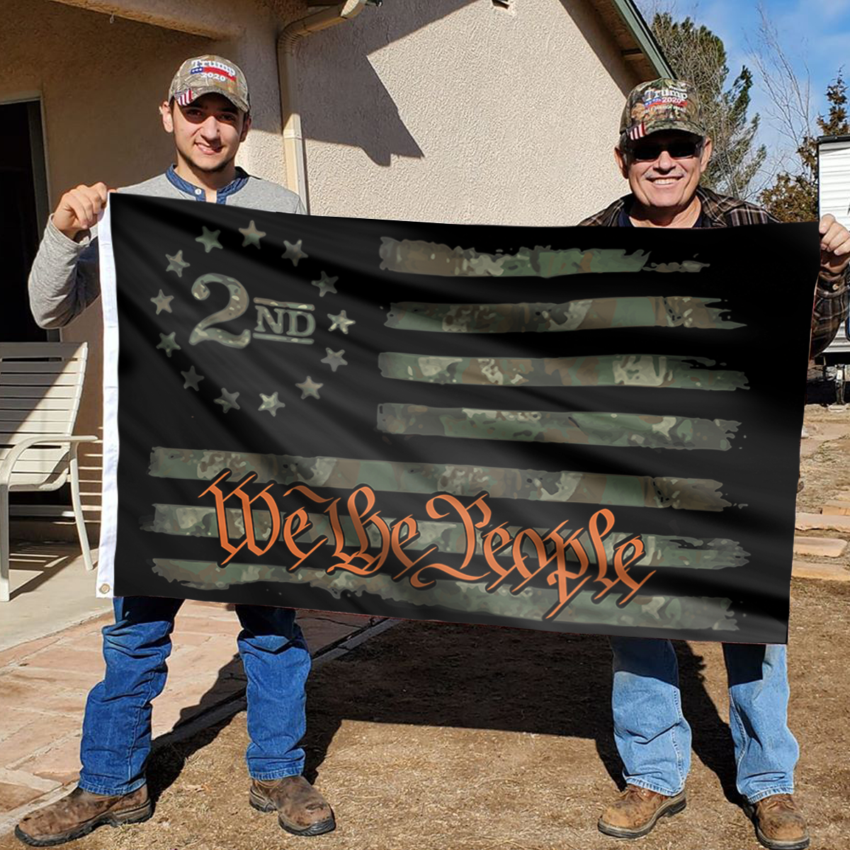 We The People - Camo Orange - 2nd Amendment Flag