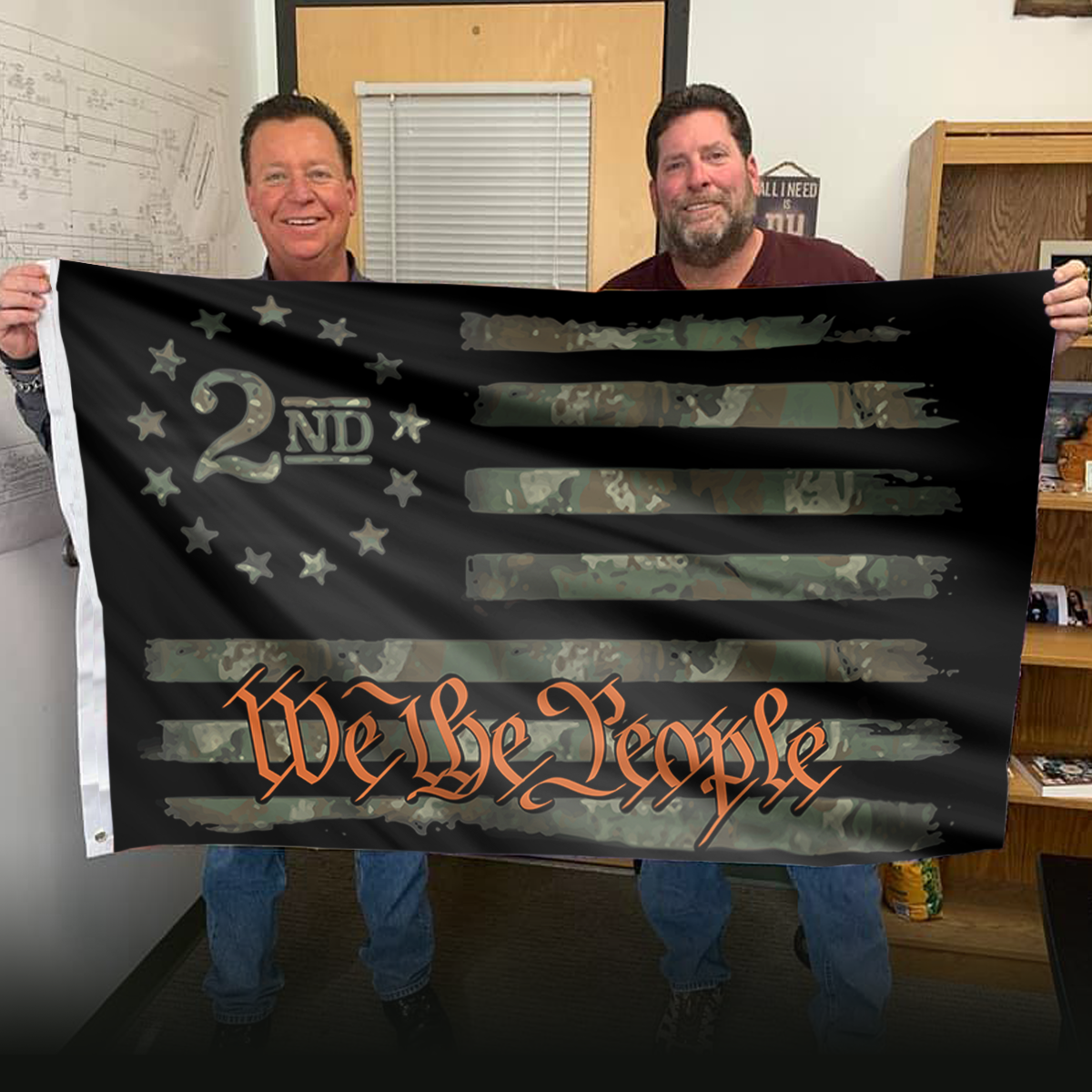 We The People - Camo Orange - 2nd Amendment Flag