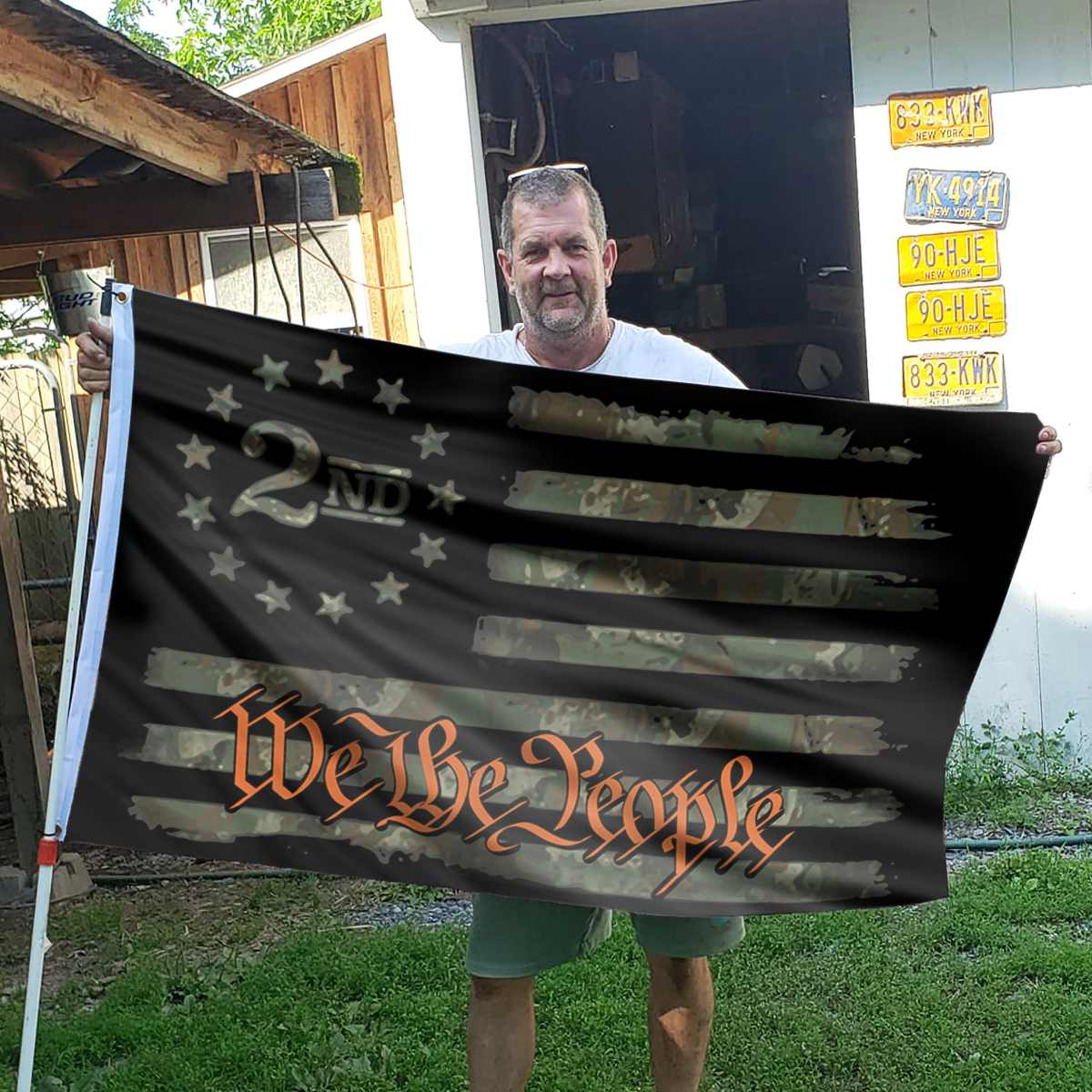 We The People - Camo Orange - 2nd Amendment Flag