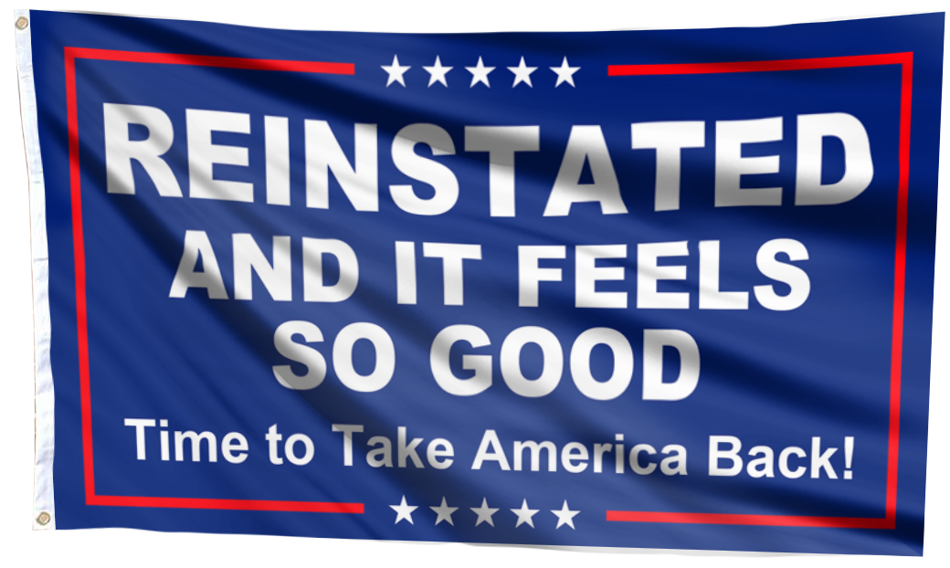 Reinstated And It Feels So Good - Time To Take America Back! Flag