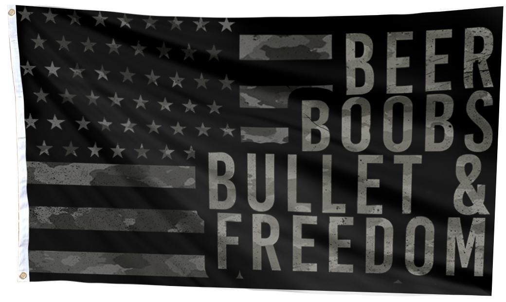 Beer Boobs Bullet & Freedom Flag