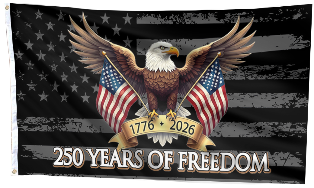 USA 250th Anniversary Bald Eagle Freedom Flag